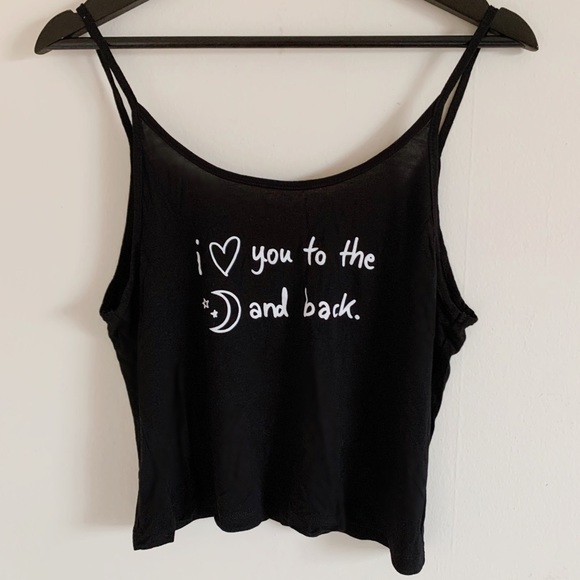 Love you to the moon and back Forever 21 Crop Top - Picture 1 of 3